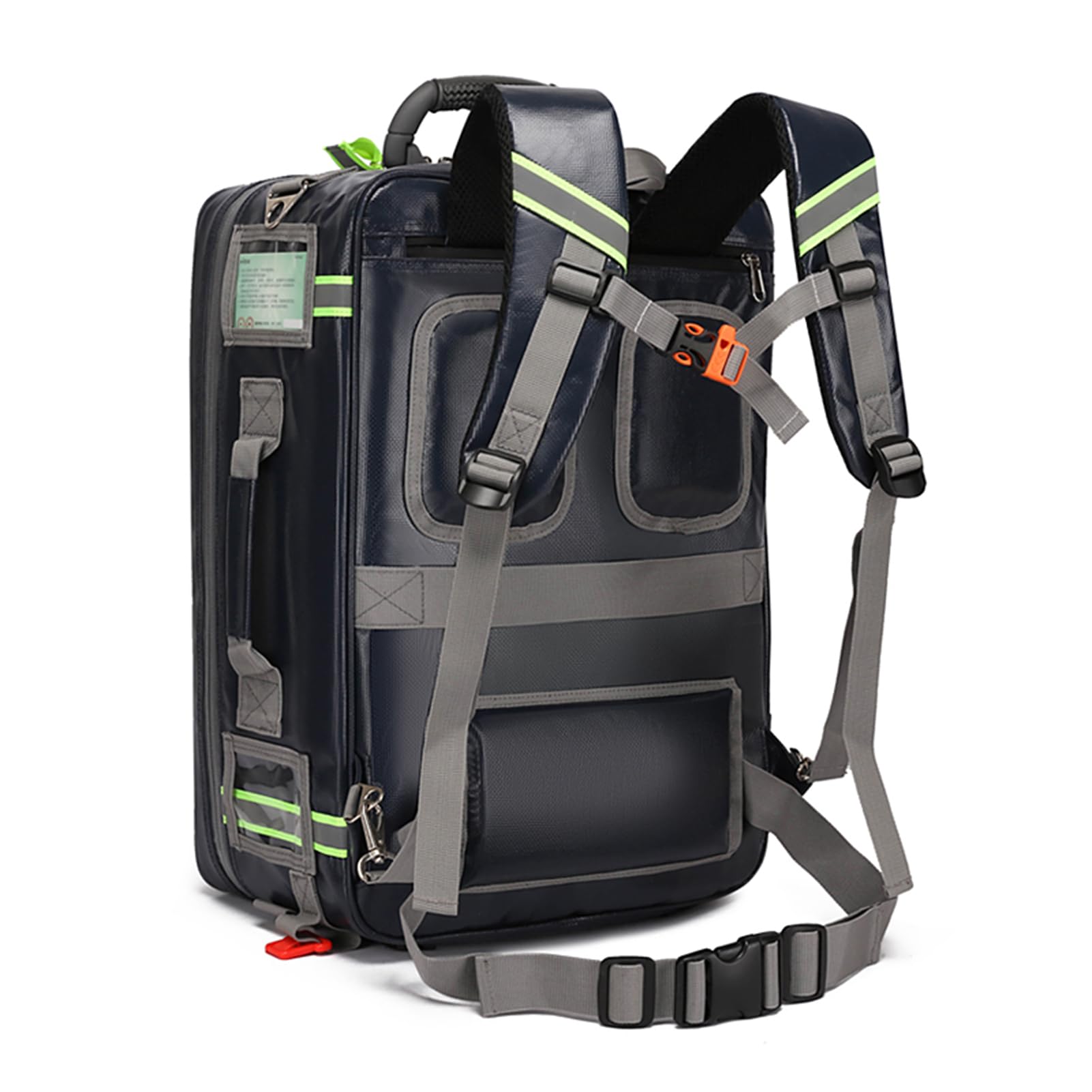 Leerer Erste-Hilfe-Rucksack, große Kapazität, Traumatasche, wasserdicht, First Responder Duffle mit mehreren Taschen für Outdoor-Notfall-Reisen
