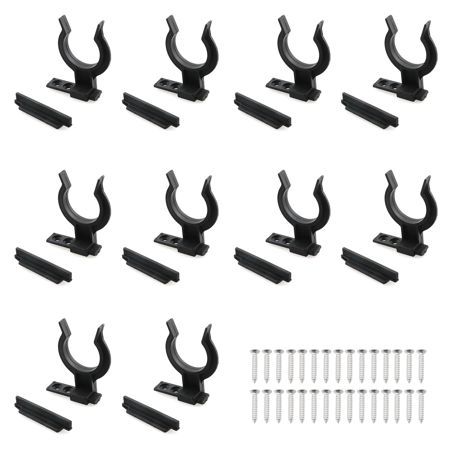 HJGarden Black Cabinet Furniture - 10 Sets, Easy Installation, Adjustable Feet, Kitchen Leveling Plinth