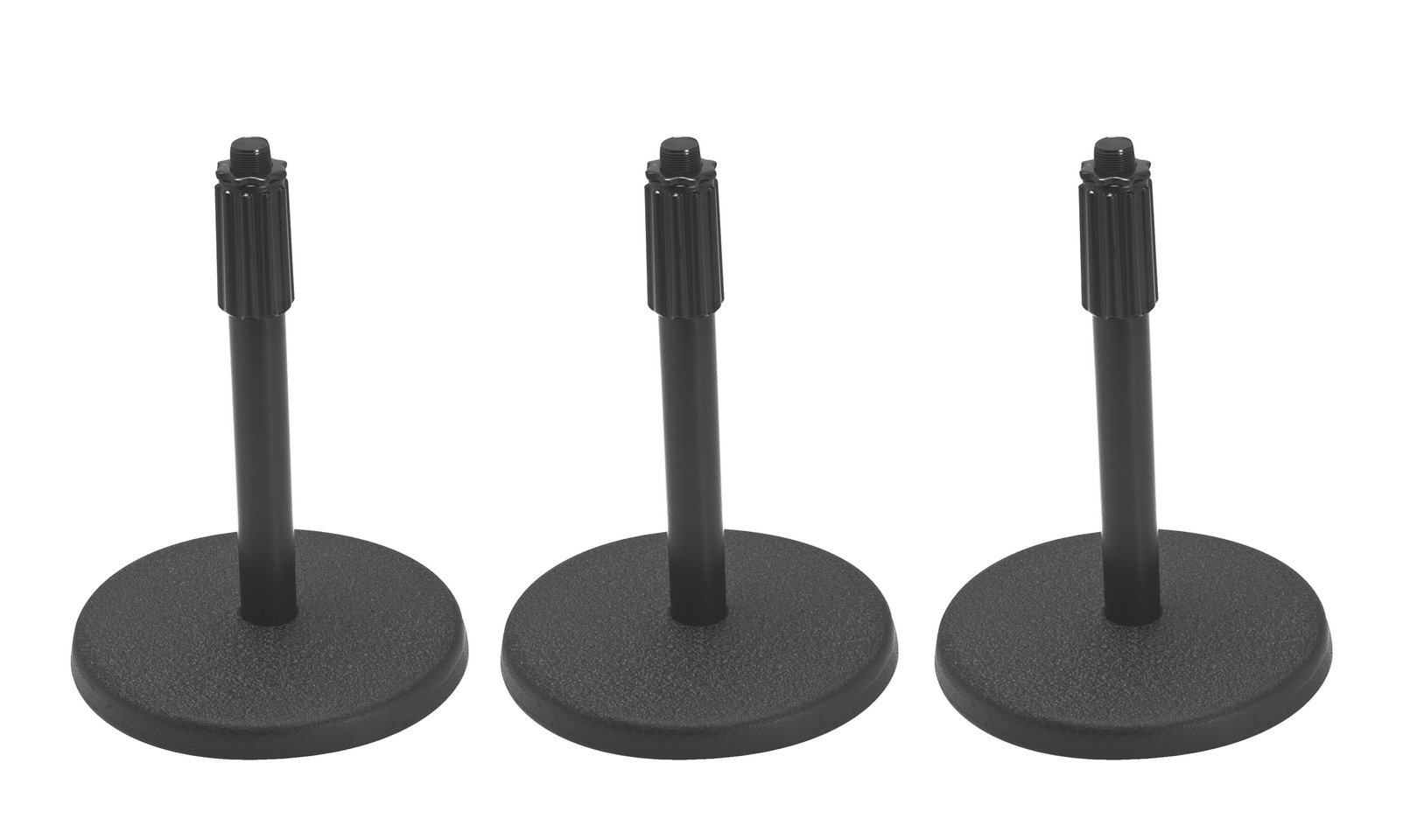 Your Ultimate YouTube Mic Stand: On Stage DS7200B Adjustable-Height Desktop Microphone Stand – Black - 3 Pack