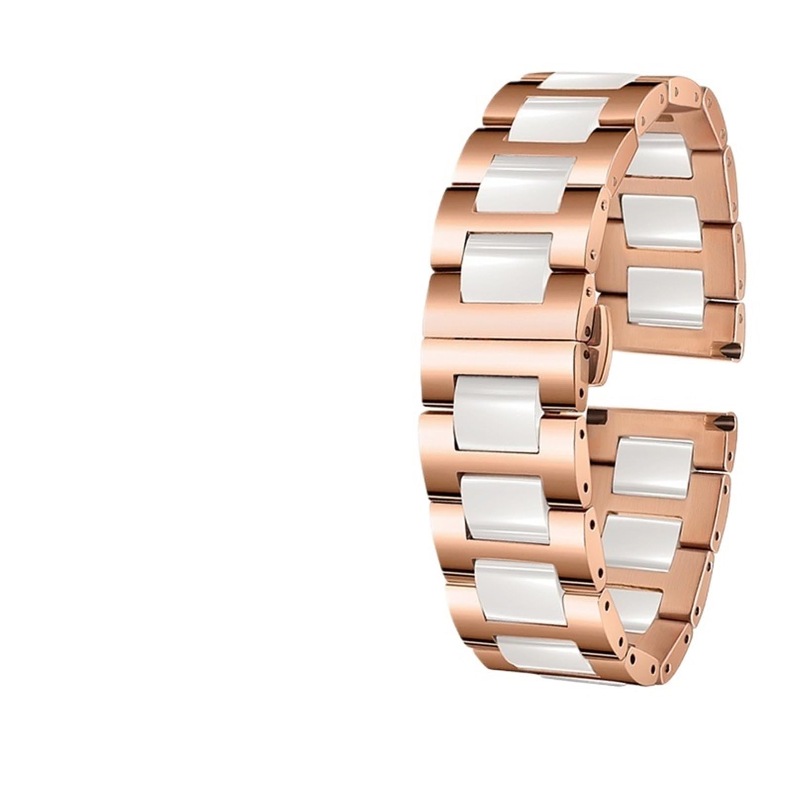 Bracelet en céramique for Femmes et Hommes, en Acier Inoxydable, 12-22mm, Montre à la Mode
