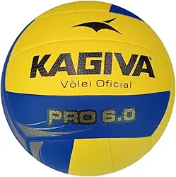 Bola de Vôlei Pro 6.0 Amarelo e Azul - Kagiva