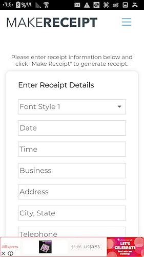 make receipt