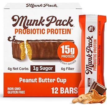 MOSH Cookie Dough Crunch Keto Protein Bars, High Fiber, Low Carb, Gluten Free, High Protein, Brain Healthy Snack, 12 Count
