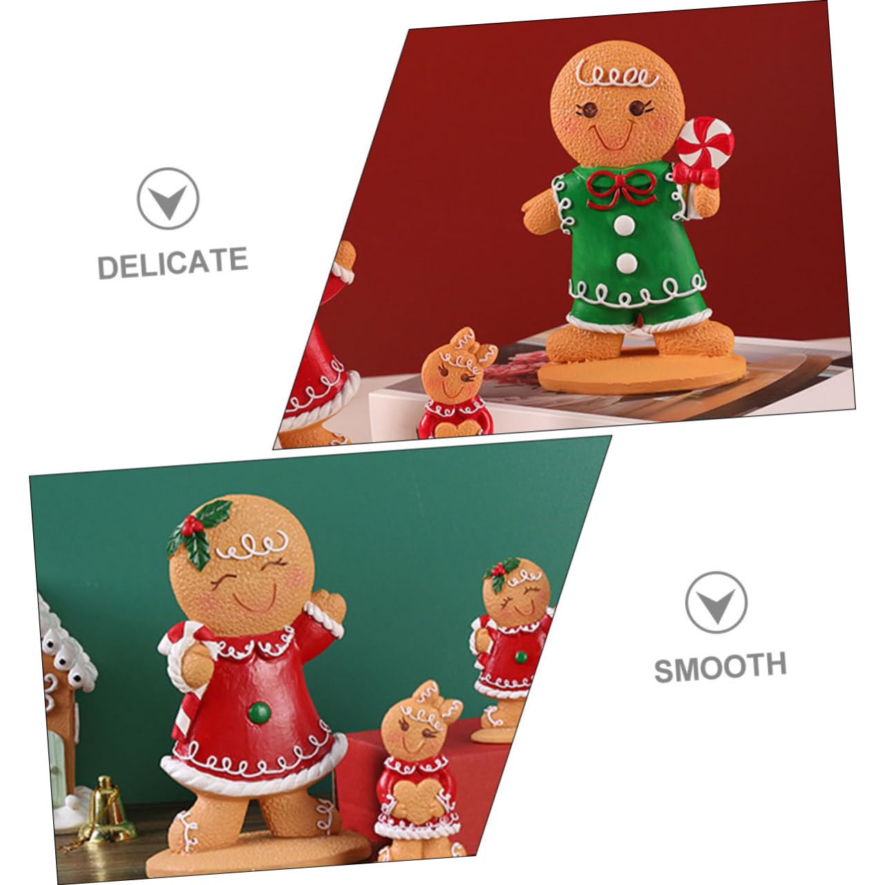 PRETYZOOM 2 Piezas Adorno De Hombre De Jengibre Navideño Adorno De Mesa para Fiesta De Navidad De Escritorio para Decoración De Ventana