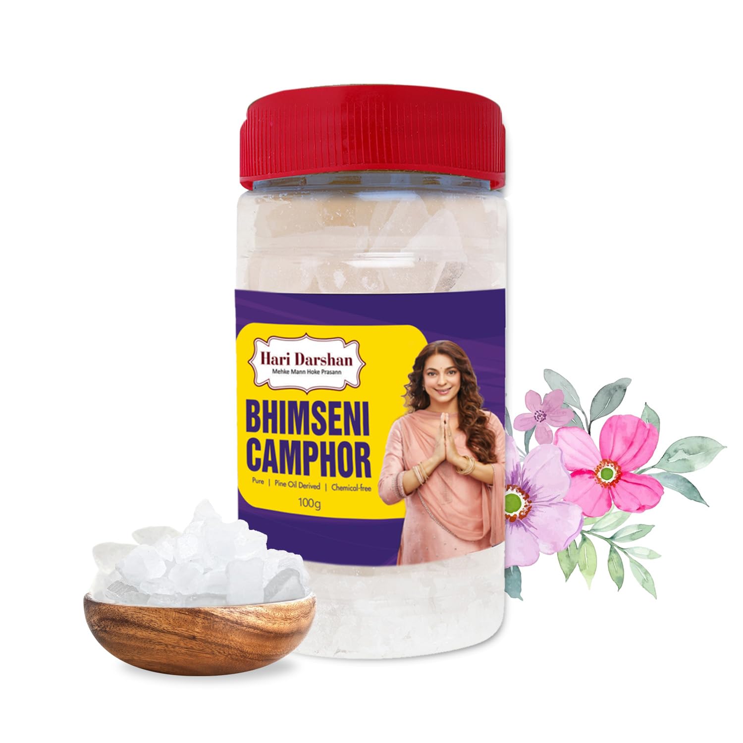 Bhimseni Camphor-100G, Pooja, Havan, Meditation, Room Freshener