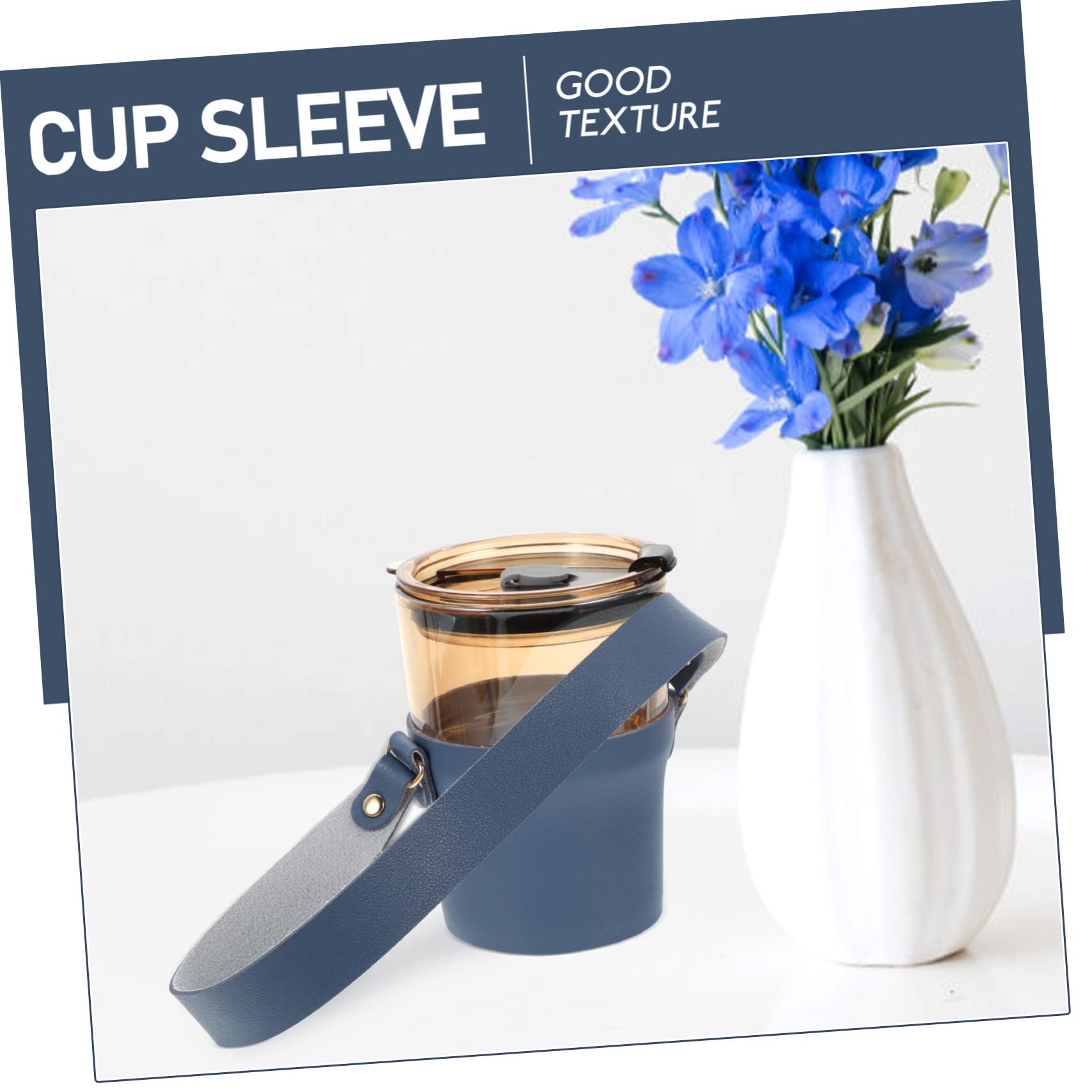 MAGICLULU 5piezas Funda De Cuero Pu Para Tazas De Café Portavasos Portátil Con Asa Para Bebidas Soporte De Transporte Ligero y Resistente Al Desgaste Para Uso Diario y Festividades
