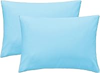 Vista 18 de iMaylex Funda de almohada suave 100% algodón egipcio con cremallera, acogedora y ligera, juego de 2, gris oscuro, Queen, 20 x 30 pulgadas