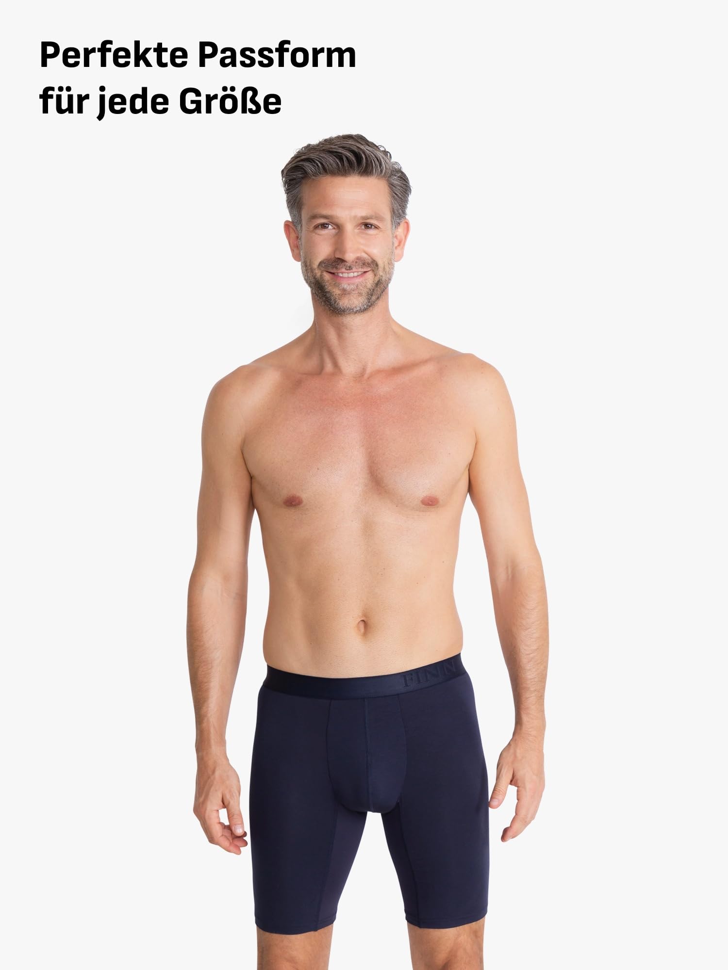 FINN Anti-Reibung Boxershorts Herren mit langem Bein (3er Pack)