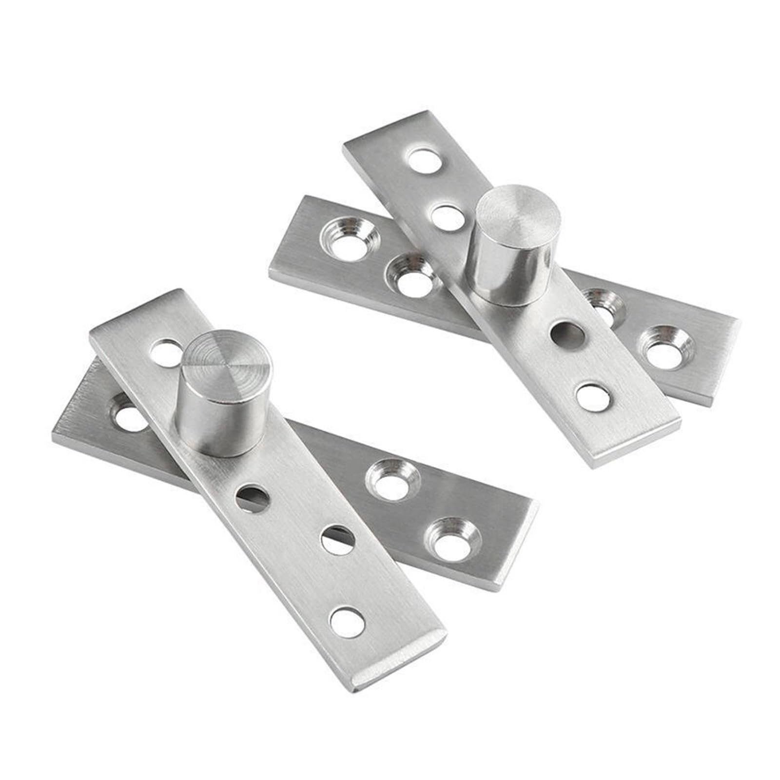 AUNANGLJSCS 2pc Stainless Steel Rotating Door Hinge 360 Degree Rotation Axis Up and Down Location Shaft Hidden Pivot Hareware Supplies(Eccentric Shaft 95mm)