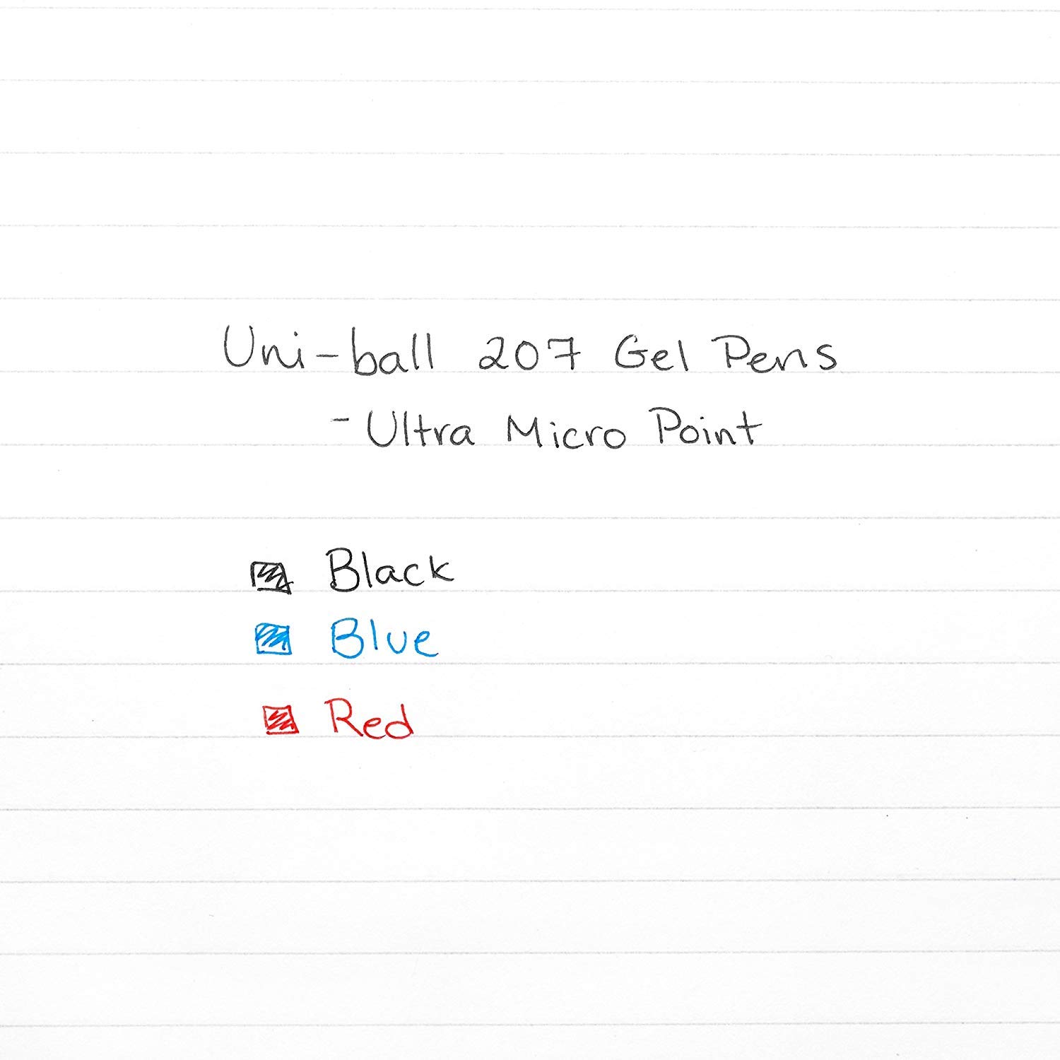 uni-ball 207 einziehbare Gelstifte, Ultra Micro Point (0,38 mm), Blau, 24 Stück
