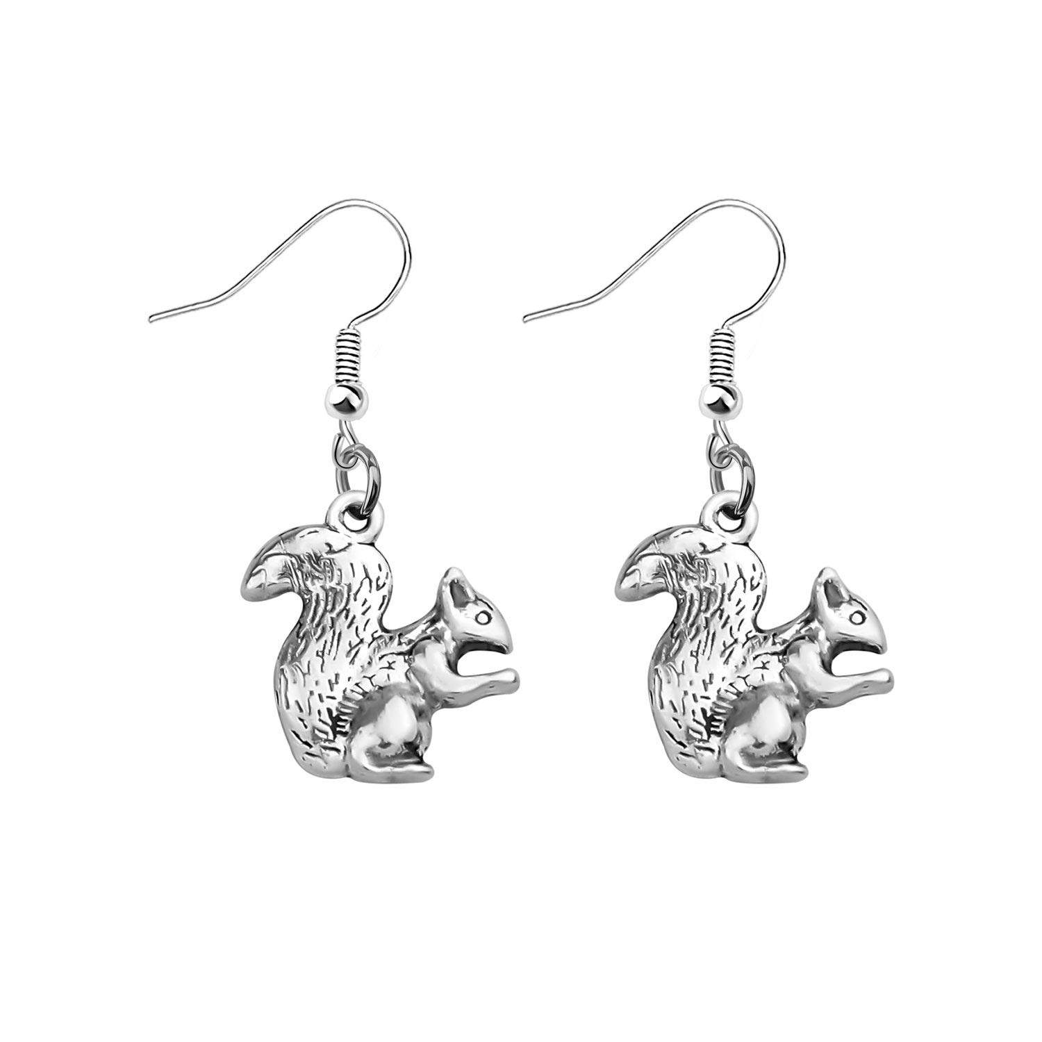 BAUNACute Animal Earrings Moose Squirrel Earrings Zebra Koala Jewelry for Women Deer Antler Pendant Giraffe Gifts