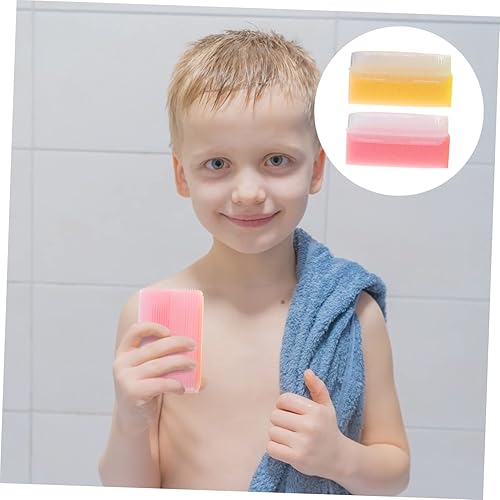 Miniatura 6 de Material de esponja premium 2 unids Cepillo táctil para niños Cepillo de masaje del cuero cabelludo Cepillo de masaje corporal Scrubber Shampoo