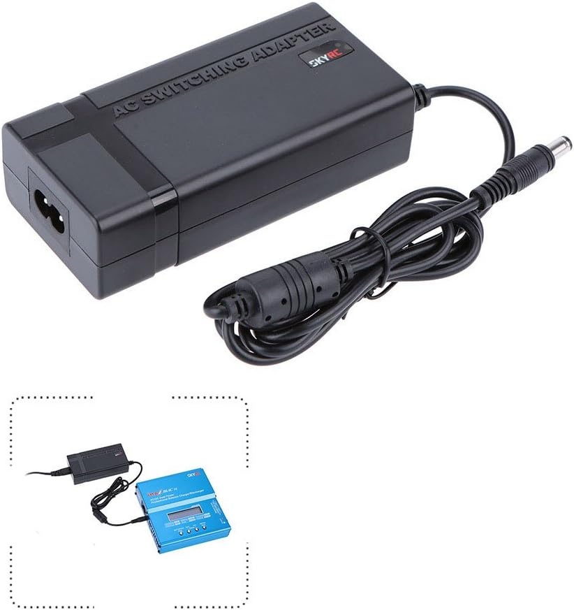 SKYRC 15V 4A 60W Power Supply Adapter connected to a SKYRC IMAX B6 Mini Balance Charger.