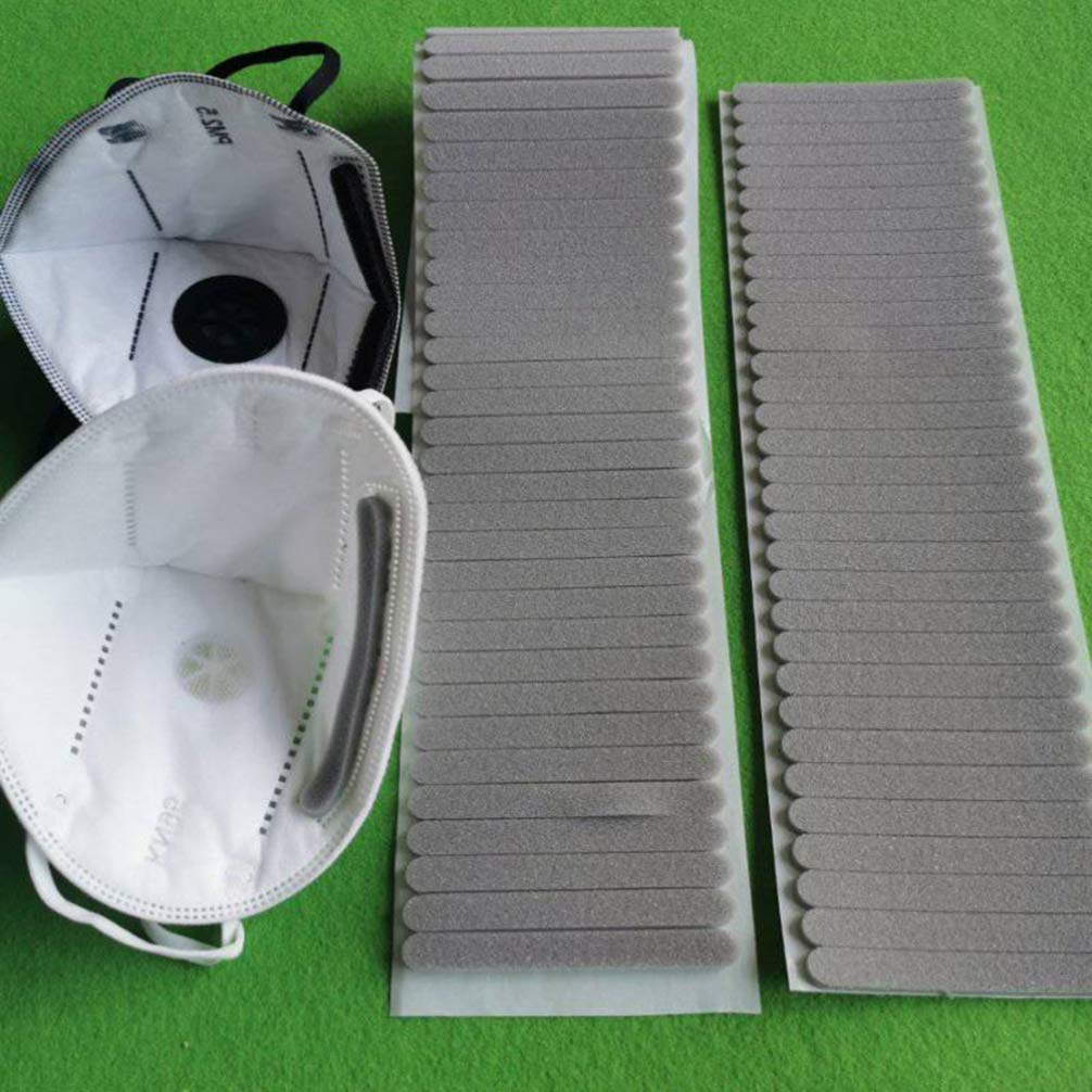 HEALLILY Nasenrücken Streifen Nasenbügel Selbstklebend Schwamm Streifen Brille Antibeschlag Grau Nasensteg Pad Aufkleber Gesicht Bandana Unterstützung 200PCS DIY Basteln Zubehör