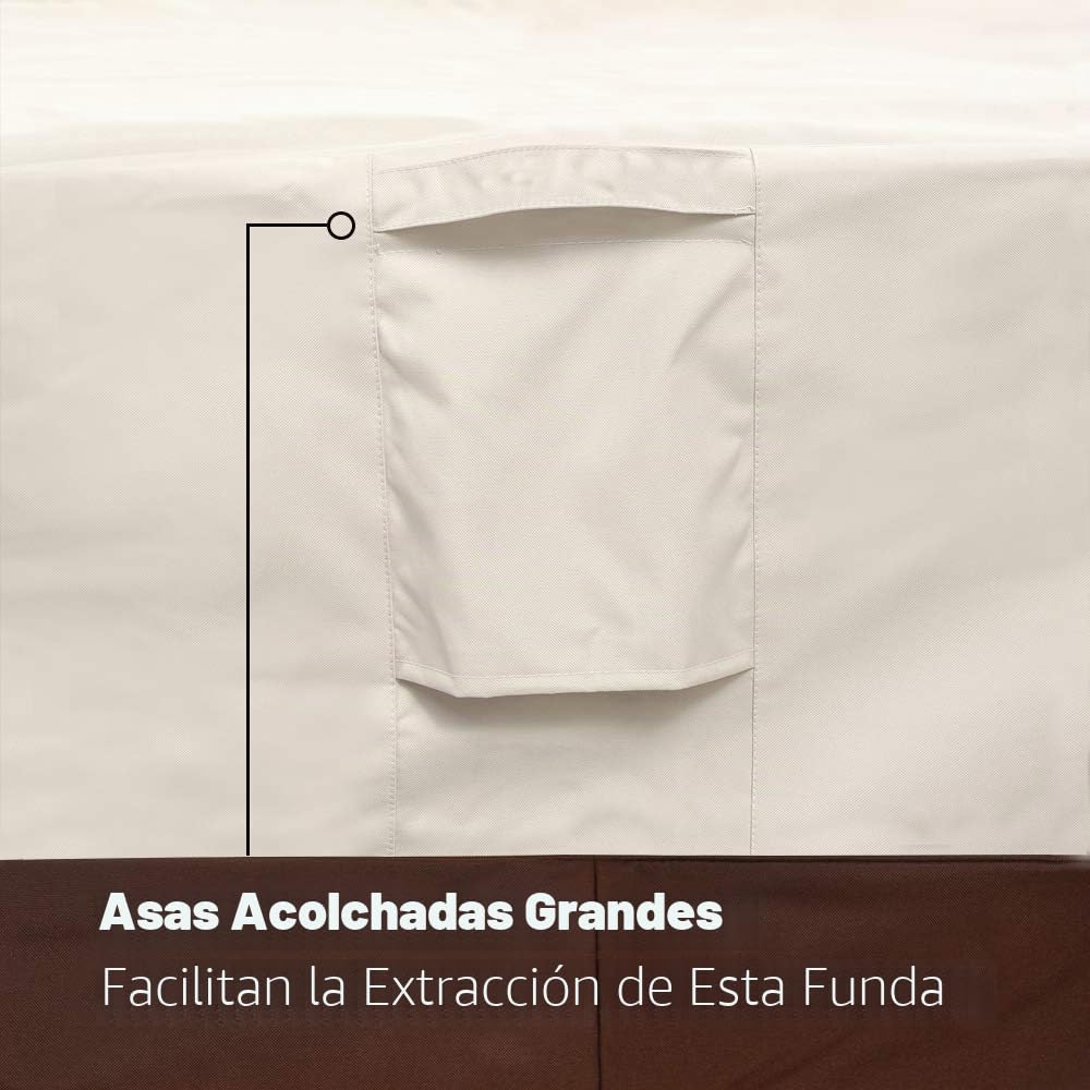 Vailge - Funda para sofá de 2 plazas, resistente al agua 100 %, para exteriores, alta, amplia cobertura, ideal para muebles de jardín, ventilación de aire