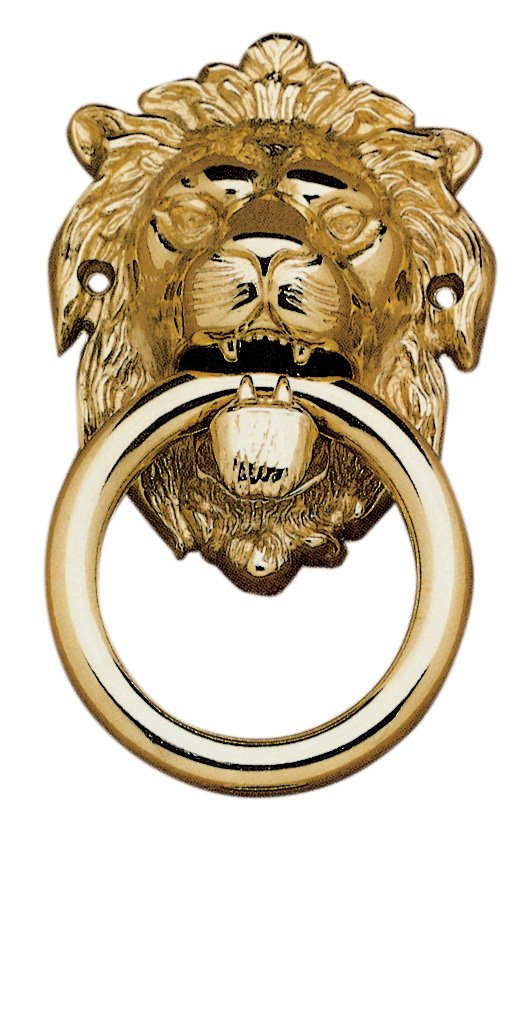 BATTENTE "LEONE C/ANELLO" OTT.ANTICATO MM.155 - 2 pezzi