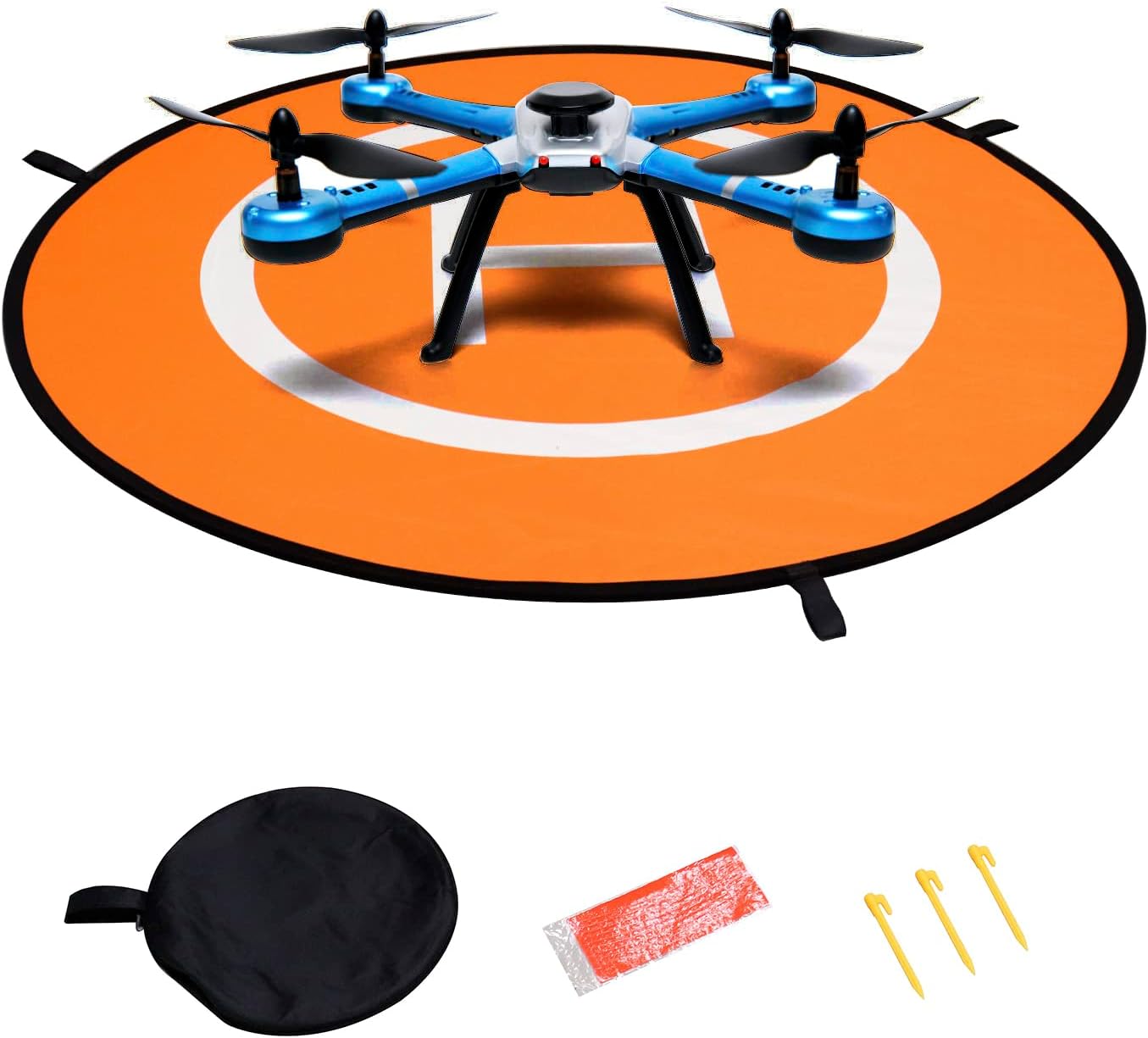 QWORK® Drones Landing Pad , 110cm/43", Universal Waterproof Foldable Landing Pads Double Sided
