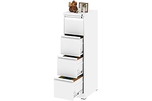 White filing cabinet: A4/ Legal/Letter Hanging Files Storage Organizer