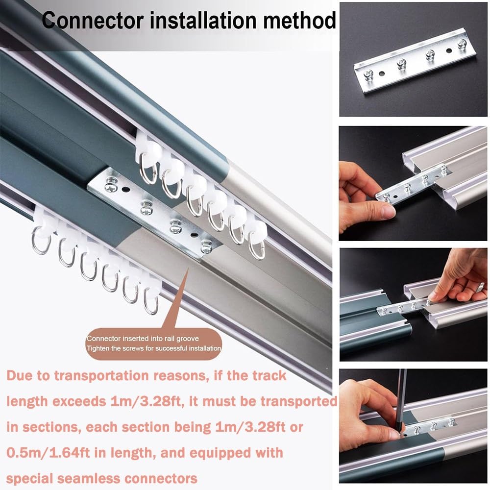 Wysokiej jakości regulowany aluminiowy system szyn do zasłon 100–157 cm, podwójne drążki sufitowe, ciche szyny przesuwne do przegród pomieszczeń i okien wykuszowych, złote wykończenie, 2,5 m