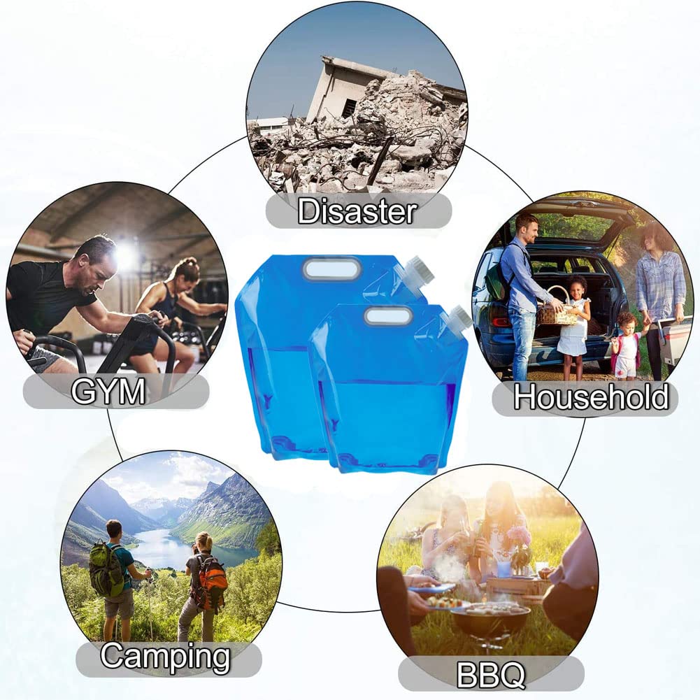 OUOQI Faltbare Wasserkanister 4x10 Liter - BPA-frei Für Camping & Reisen