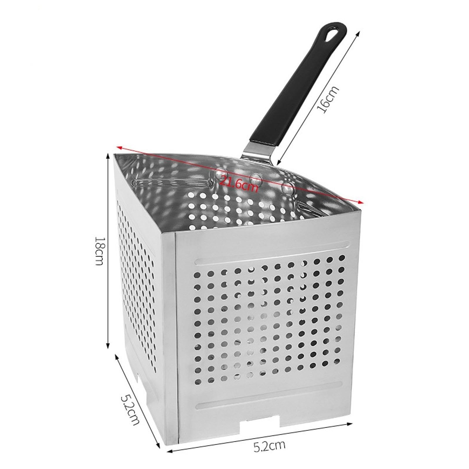 Generic Pasta Cooker Strainer Basket Insert Blanching Basket 2x2x7inch Multifunctional Accessory for Perforated Deep Pocket