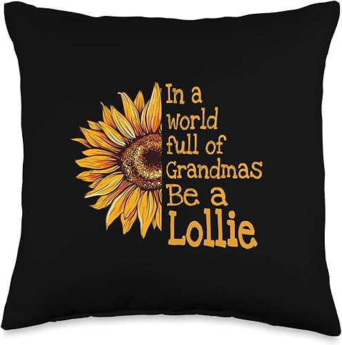 Unique Christmas Birthday Mother's Day Gifts Shop In A World Lollie Special Grandma - Almohada de 16 x 16 pulgadas, multicolor