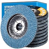 S SATC Fächerscheibe 125 Korn 60 für Metall Holz Stahl Schnelles und Präzises T29 Schneiden Lamellenscheiben 10 Stück Blau Schleifmopteller Schleifscheiben 125mm Winkelschleifer