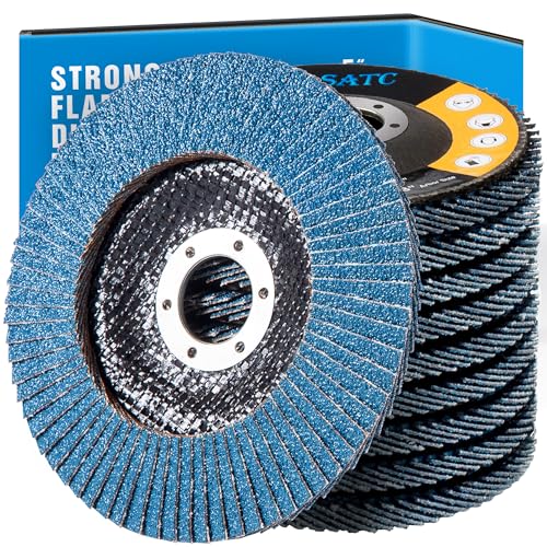 S SATC Fächerscheibe 125 Korn 60 für Metall Holz Stahl Schnelles und Präzises T29 Schneiden Lamellenscheiben 10 Stück Blau Schleifmopteller Schleifscheiben 125mm Winkelschleifer
