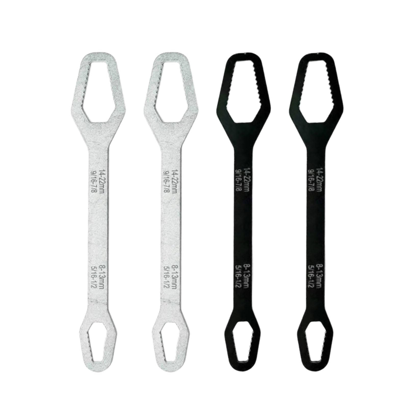 ljhnba Industrial Strength Adjustable Wrenches Set 4Pcs 8-22Mm Resistant Technician Equipment for Hard Job Plated Adjustable Wrenches