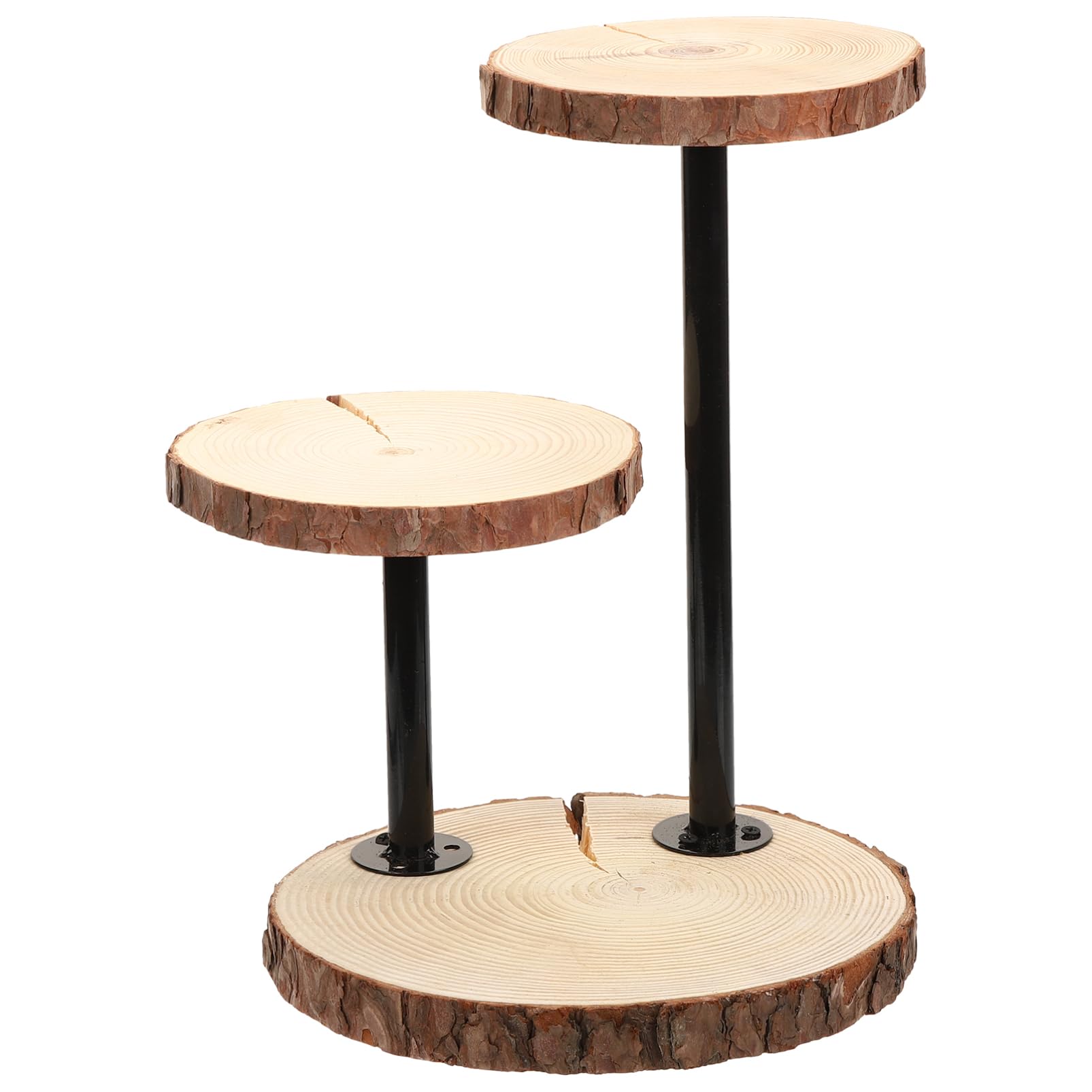 GRIRIW 1 Set Wedding Cake Shelf Party Cake Tray Cupcake Tray Rustic Cake Stand Cake Plate for Wedding Craft Display Stand Cupcake Display Holder Teapot Stand Tiered Plant Rack Wood