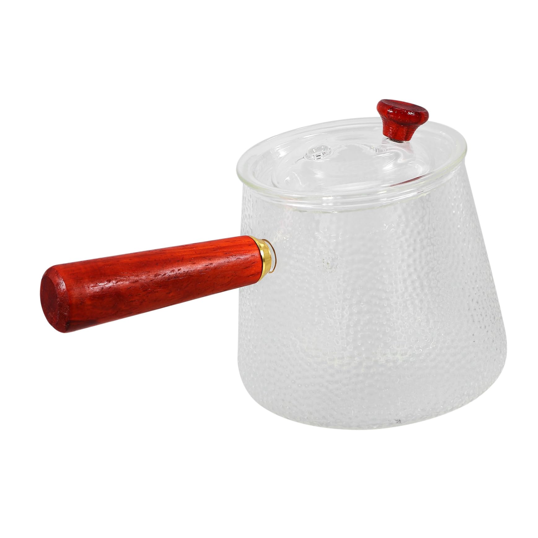 MAGICLULU Glas-teekanne mit Holzgriff Durchsichtige Teekanne aus Glas Teekessel mit Deckel Kleine Teekanne für Losen Tee Kanne zum Aufbrühen von Tee und Kaffee