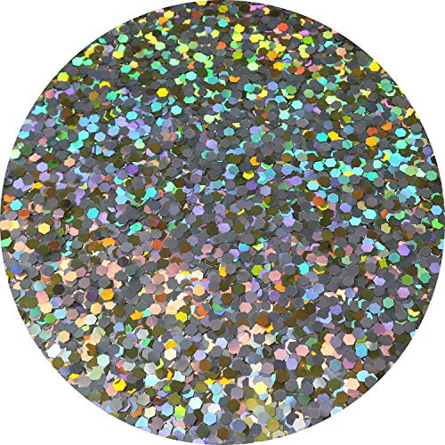 Hemway Craft Glitter Gold Silver Holographic 100g Super Chunky Glitter for Crafts Resin, Cosmetic, Nail, Face, Body, Festival - Image 2