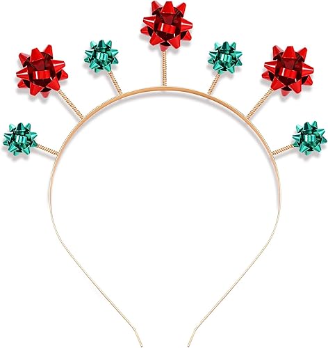 Vista 7 de Diadema de Navidad para mujer, con cuernos de reno de cristal, diademas para el cabello, regalos de fiesta de vacaciones para mujeres y niñas Copo