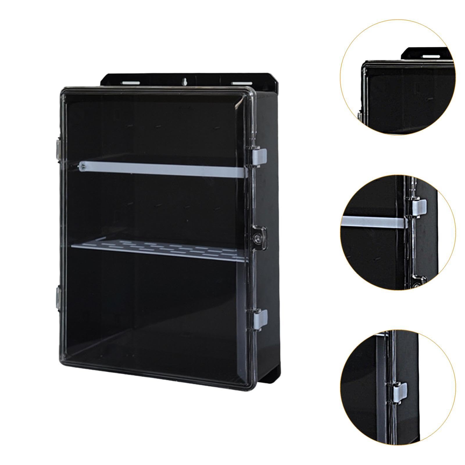 Oshhni Boîtier de distribution électrique extérieur, boîtier de protection pour disjoncteur robuste, résistant aux intempéries pour atelier, 30 Cm X 12 Cm X 44.5