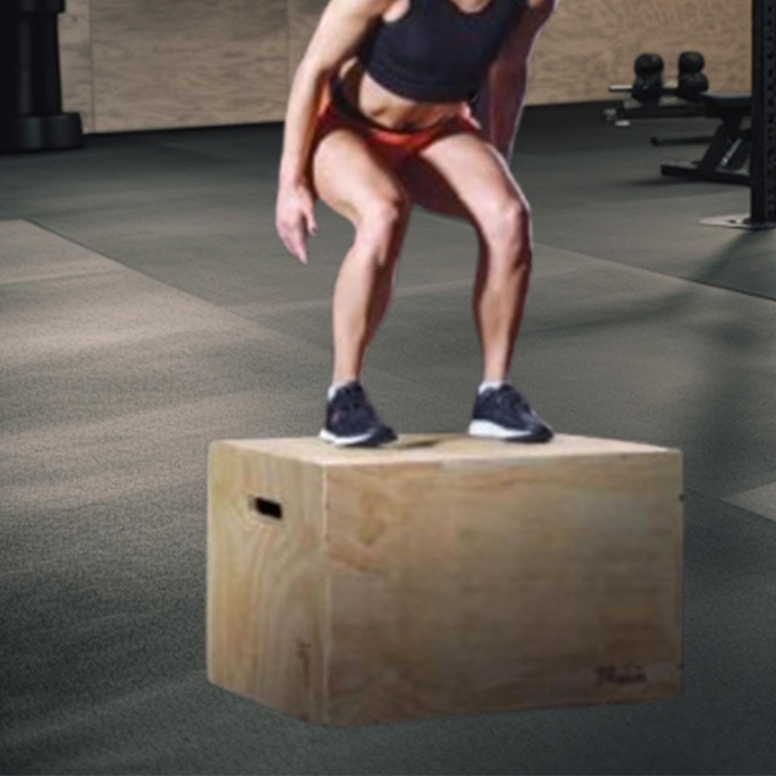 kowaku Wooden Box, Jumping Agility Box Plyometric Jump Case, Step up Case, L