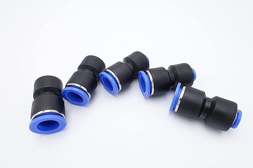 Empuje para conectar, tubo de 12 pulgada de diámetro exterior x tubo de 14 pulgadas, conector de dos vías de unión recta de aire neumático (paquete