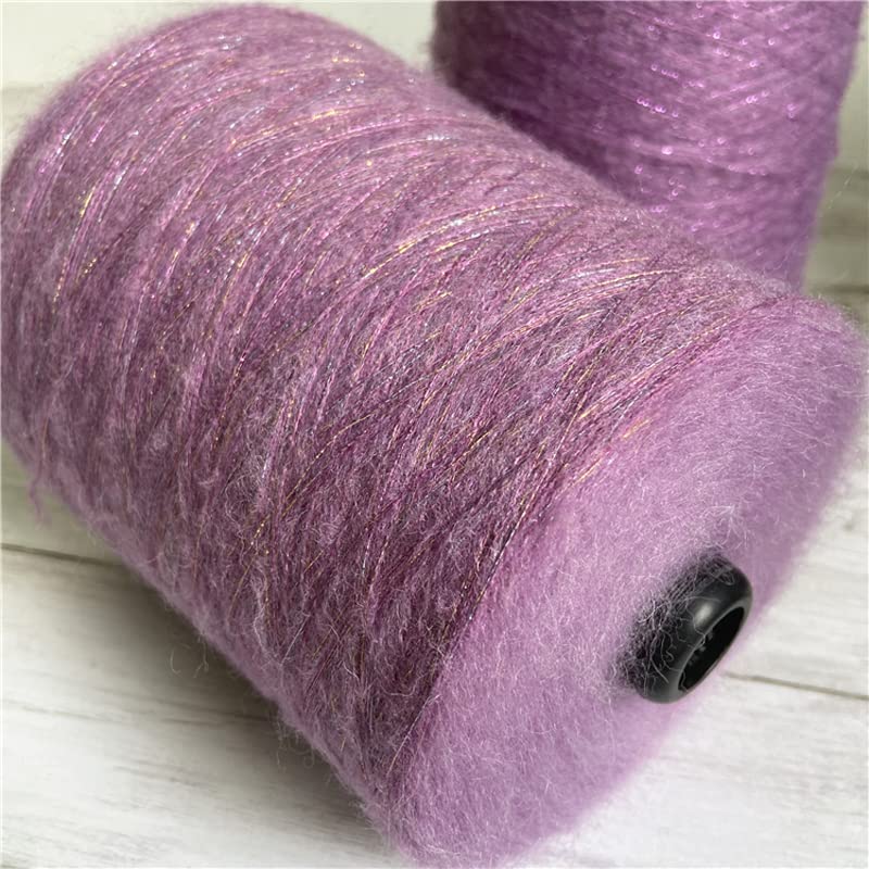 Hilo de Mohair de 500g para tejer, hilo de ganchillo fino y brillante, hilo de punto de lana, hilo de felpa hinchado, bufanda de hilo, suéter