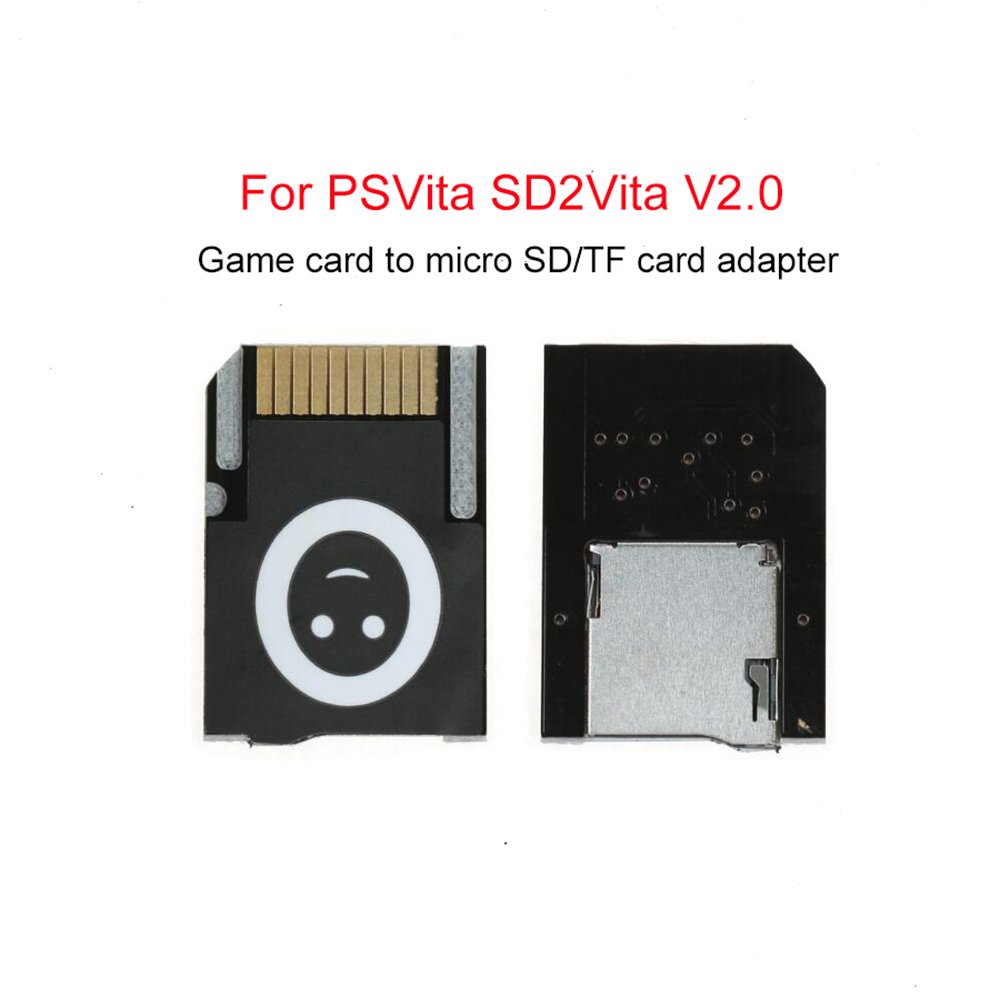 for PSV Game Card to Micro SD TF Card Transfer Adapter Push to Eject for PSV SD2Vita 1000 2000 Henkaku 3.60 Game Accessor (Black)