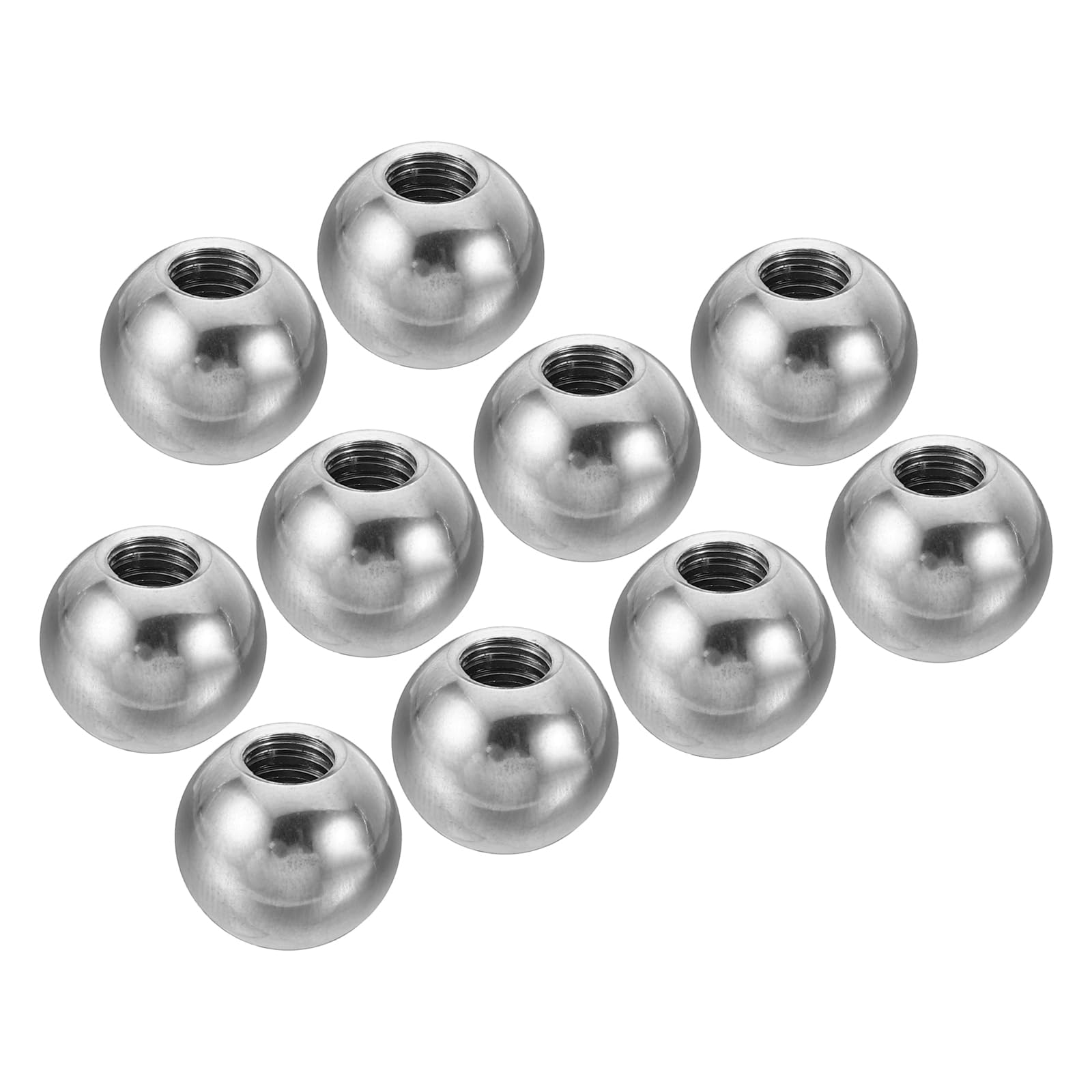 PATIKIL Écrous Bouton, 10 Paquets M6 Femelle Filetage 14mm OD 304 Inox Acier Rond Bille Vis Capuchon Couvercle Pour Luminaire Meuble DIY ornementation, Argent