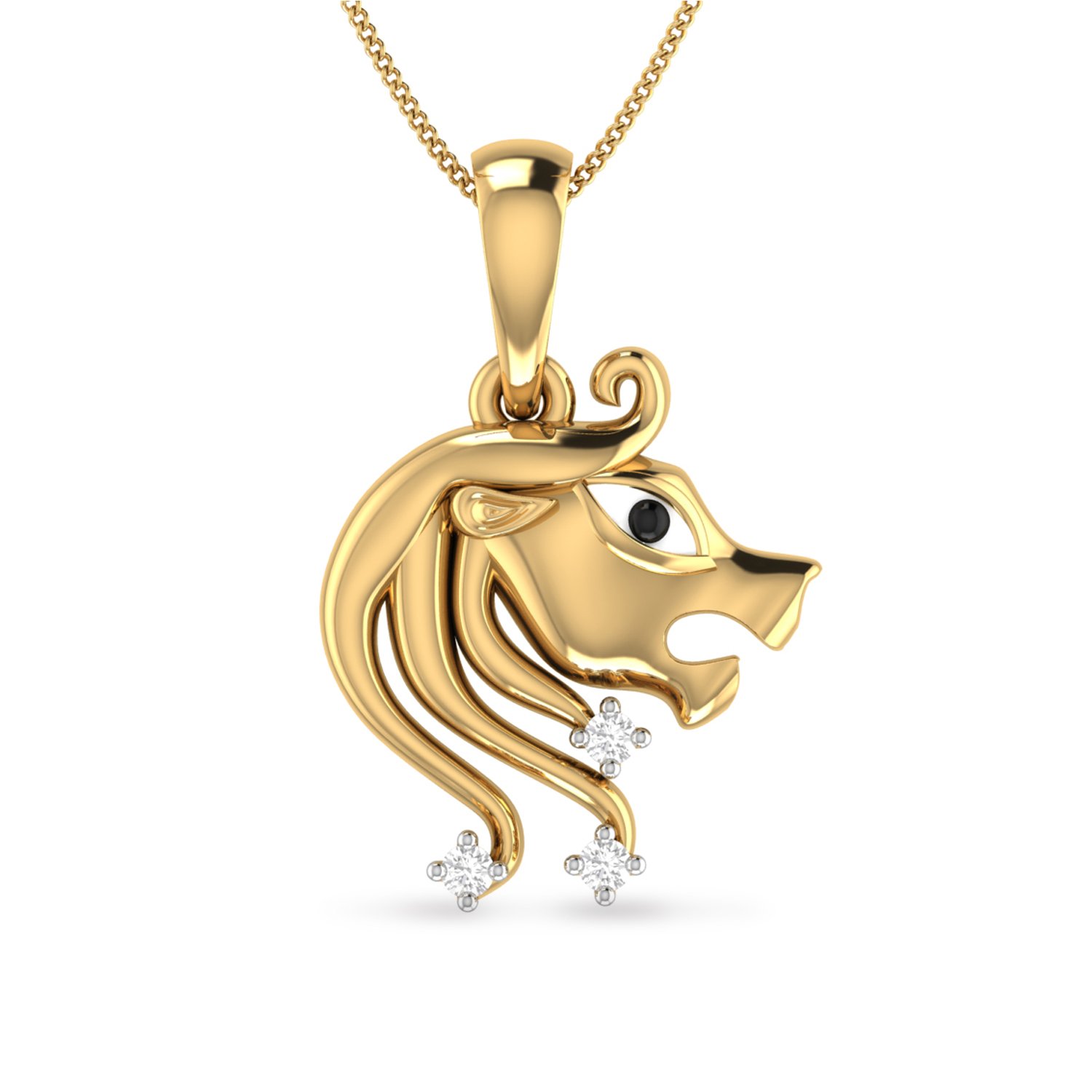 The Leo Zodiac 18KT Yellow Gold & Diamond Pendant-image-48