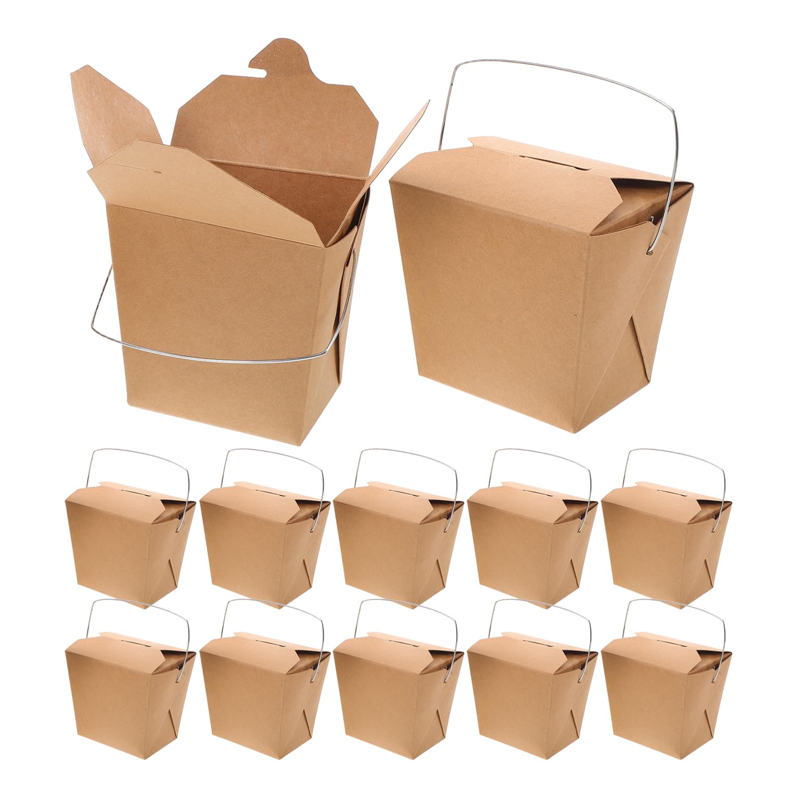 Cabilock Scatola Take Out Cinese in Carta 50 Pezzi con Manico Metallico