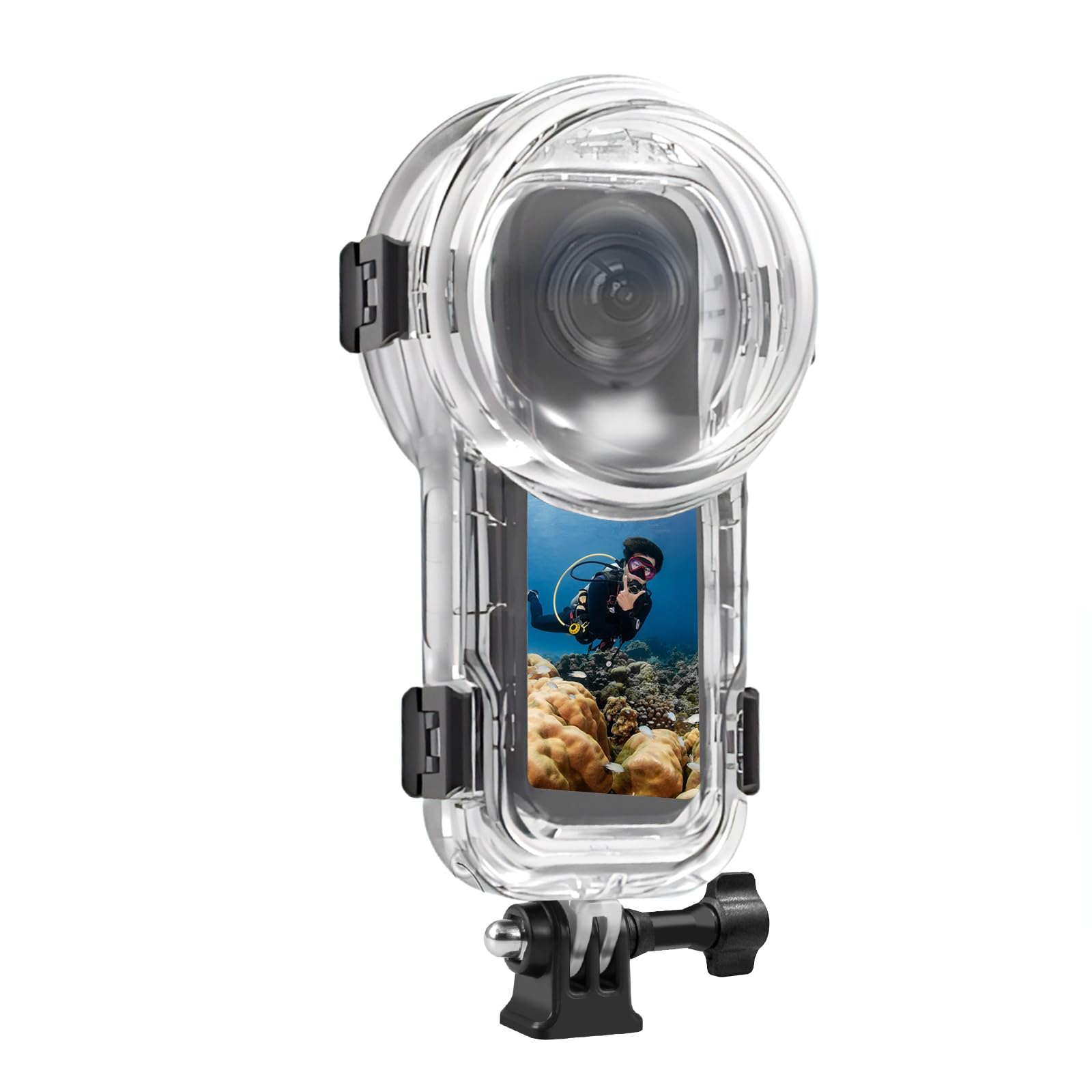 Amazon | PULUZ 【Insta360 X5用 防水ケース 60m耐水】 完全密閉 水中