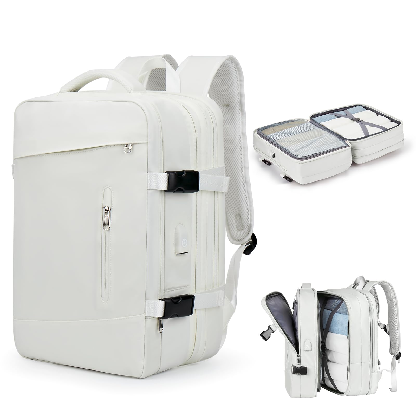 SZLX Borse da Cabina per Easyjet 45x36x20 da Viaggio aereo Bagaglio a Mano Zaino Ryanair 40x20x25 con porta USB Impermeabile donna per Computer Casual Daypack