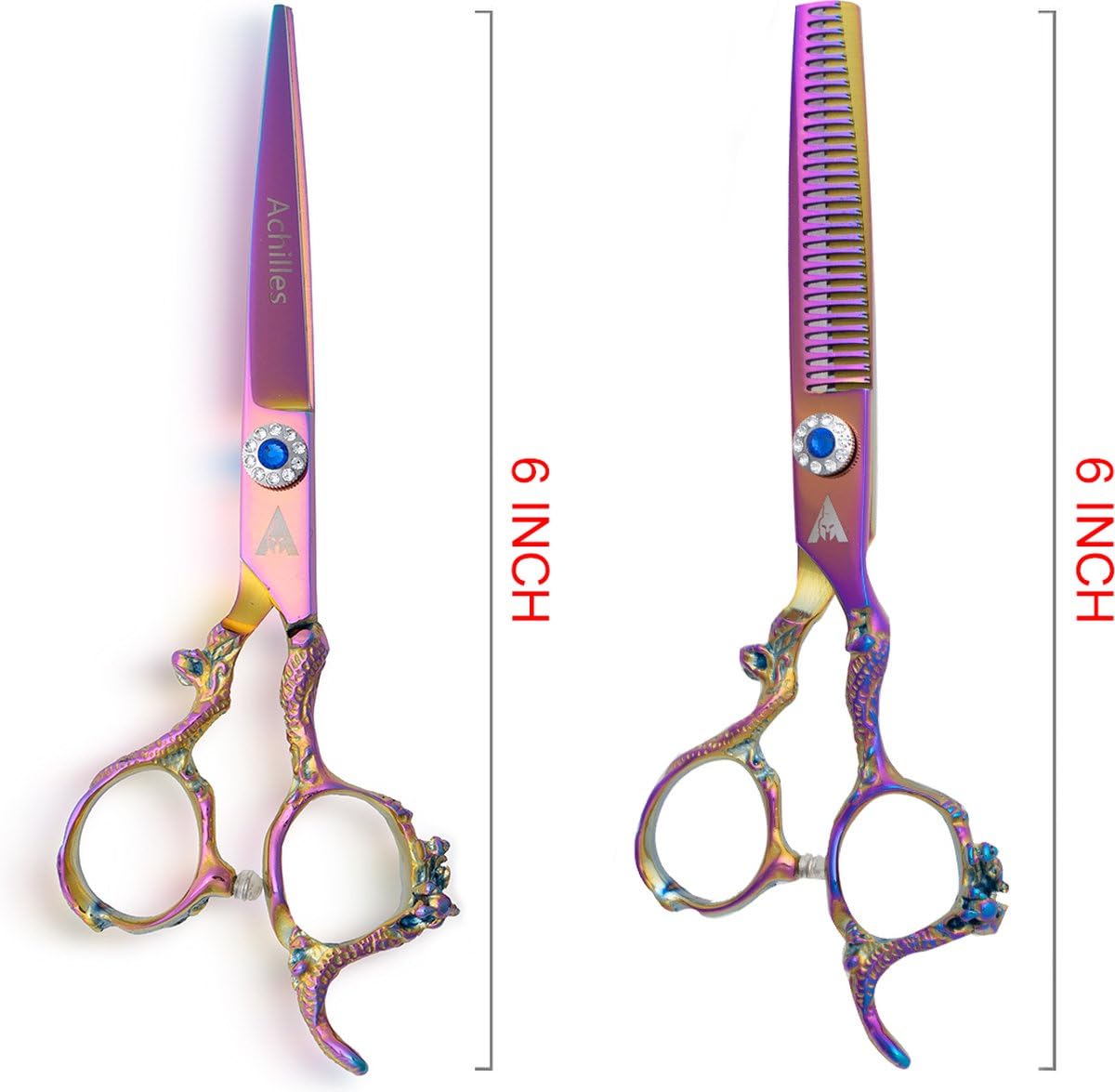 Achilles Friseurscheren Set - Komplettes Friseur Set - Haarschere - Friseurschere - Haarscheren Set