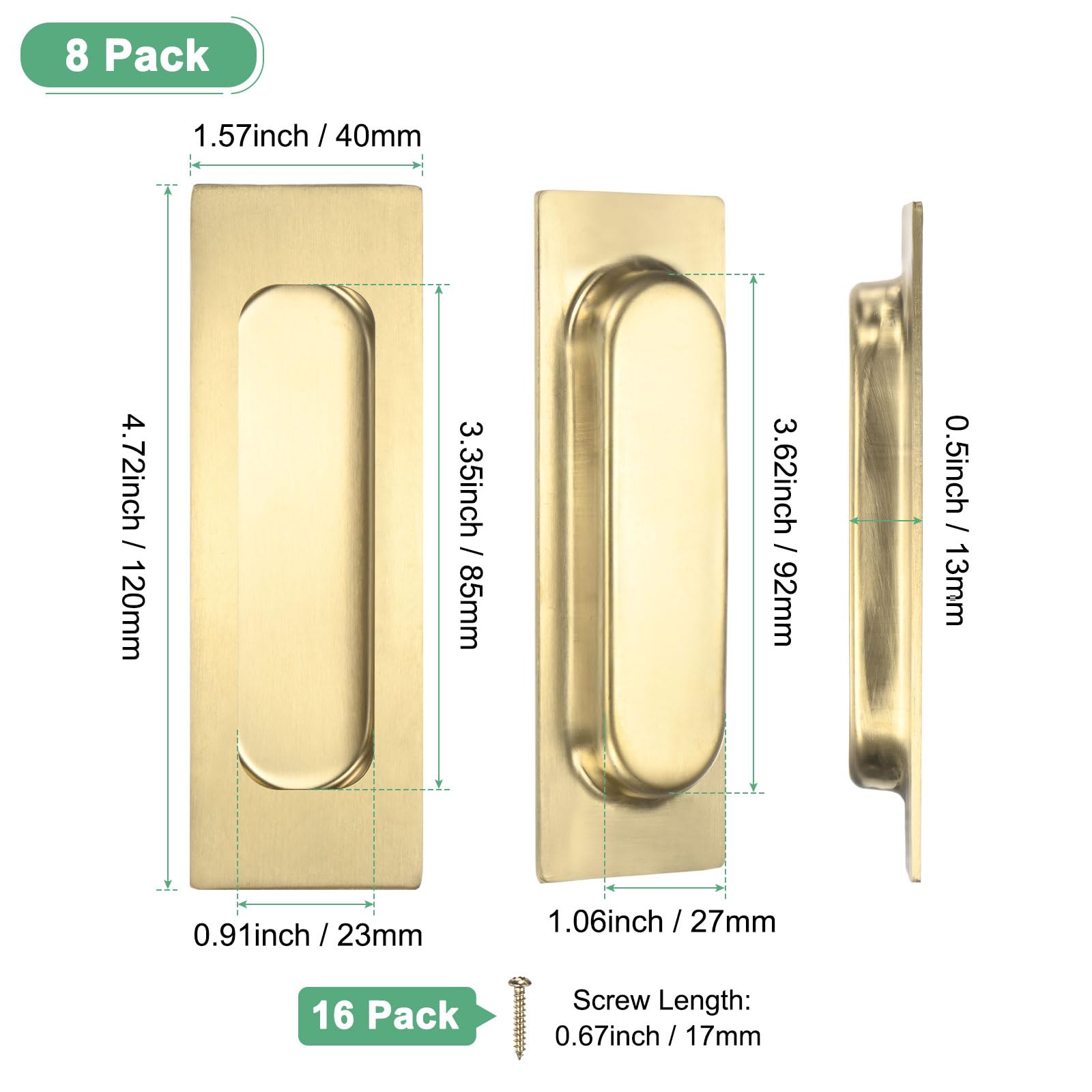 M METERXITY 8-Pack Recessed Finger Pulls - Image 3
