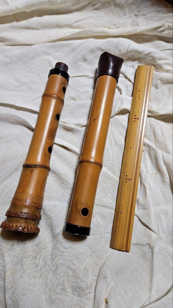レトロ 尺八 尺八 レトロ 竹琳 曙山 全長 約54cm 尺八 レトロ 竹琳