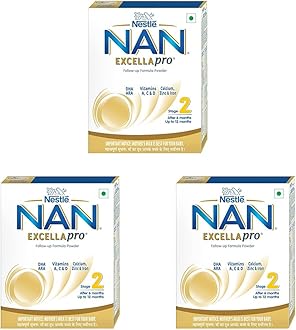EXCELLAPRO Nan Stage 2 Follow-Up Formula Milk Powder For Babies (After 6 Months), With Dha-Ara, 400G Bag-In-Box Pack, Infant (Pack of 3)