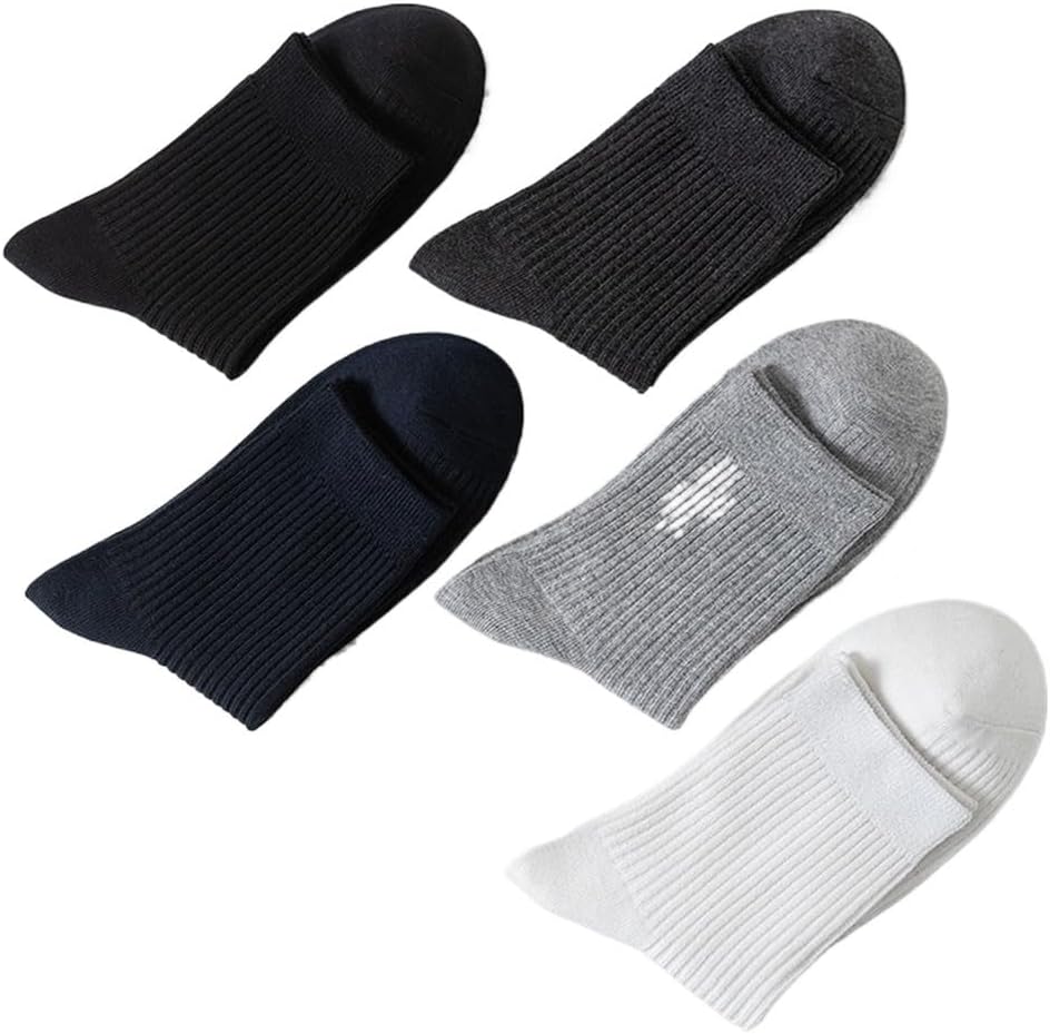 JSEIAJB Socks, Men's Mid Length Socks, Needle Vertical Stripes, Anti Pilling Men's Socks