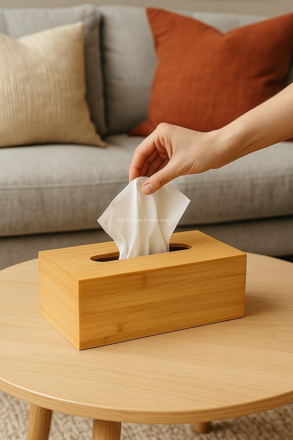 Busstier Ahşap Kapaklı Plastik Peçetelik Modern Servis Standı Dayanıklı Şık Tasarım Ev Ofis Kafe Mutfak için Dekoratif Organizer