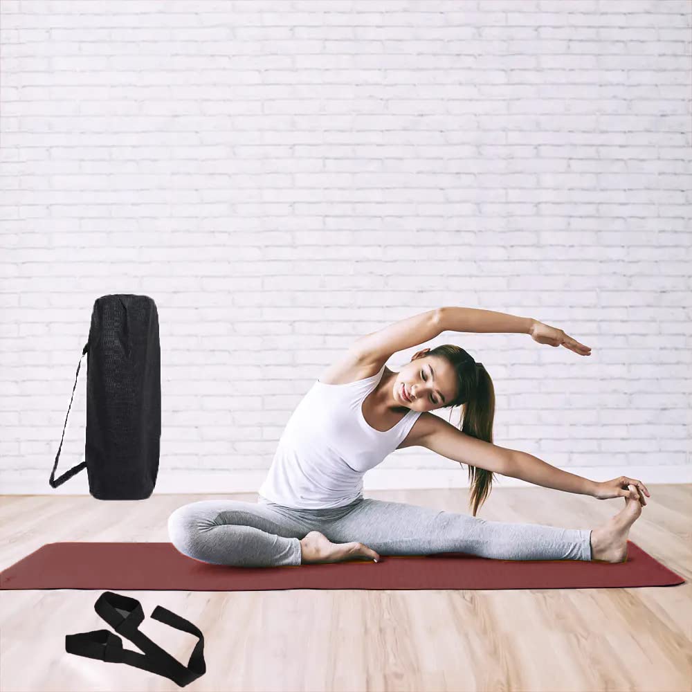 SPOKOFIT YOGAPVC-BLK All Purpose Extra Thick Yoga Fitness & Exercise Mats with Carrying Bag & Strap, High Density Anti-Tear (6MM) (WINE) (B0BWLKLS4Q) Amazon Price History, Amazon Price Tracker